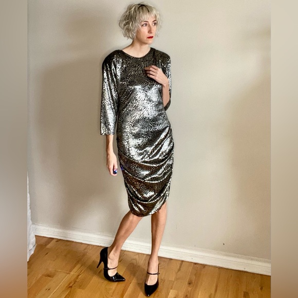 Vintage Dresses & Skirts - 80’s Shiny Rocker Dress